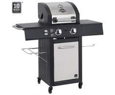Jamestown COLTEN 2-Brenner Gasgrill mit direkter und indirekter Grillfunktion inkl. Thermometer im Deckel | Hochwertiger Grill für ein gelungenes Barbecue