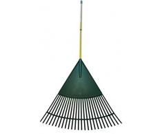 Novatool Laubrechen XXL 80 cm grün Teleskopstiel Laubbesen Laubharke Fächerbesen Rechen Laubfeger Laubfächer (1, 80 cm)