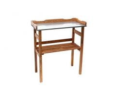 GDWorld Pflanztisch aus Holz 78 x 86 x 38 mit Zinkplatte Blumentisch