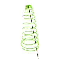 Garten Bronder e.K. 10135.3 SunSpiro - Sonnenspirale, Durchmesser 25 cm, Länge circa 80 cm inklusive Schwingstab 1,25 m und Stecksystem Elvira, Made in Germany, grün