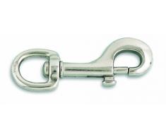 Chapuis VPMP00 Karabinerhaken mit Drehgelenk - Vernickelt, Zamak-Legierung - Länge 63 mm