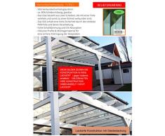 solidBASIC mit VSG GLAS 600 x 350 cm - Terrassenüberdachung Leimholz + Glasdach Verbundsicherheitsglas - Unbehandelt / NATUR - ÜBERDACHUNG TERRASSENDACH HOLZ VORDACH CARPORT TERRASSE WINTERGARTEN LEIMBINDER GARTENLAUBE PAVILLON 6 x 3,5 m