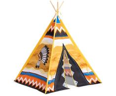 L.A. Sports Indianerzelt Wigwam Kinder Spielzelt Tipi Indianer Motiv für drinnen draußen (Indianer Motiv)