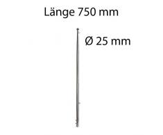 Flaggenstock Edelstahl AISI 316 poliert 25 mm Ø 750 mm lang
