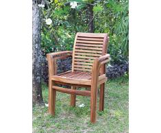 Stapelstuhl Matu Teakholz Gartenstuhl Teak Garten Stuhl