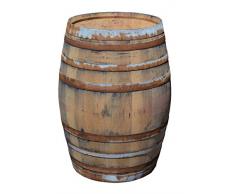 Temesso Stehtisch Tisch Gartentisch aus gebrauchtem Weinfass, Fass, Barrique Tisch aus Eiche Holz rustikal 225 Liter (rustikal Natur)