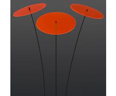 SUNPLAY Sonnenfänger-Blumen 3er Set - Gelb, Grün, Rot - 3 Stück je 20 cm Durchmesser im Set + 70 cm Schwingstäbe