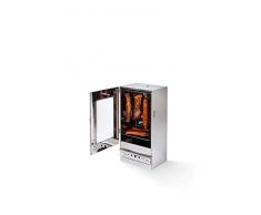 Kaiser Company 50 Hochwertiger Räucherofen/Räucherschrank aus Edelstahl - Holzbefeuerung I Tragbarer Smoker 80 cm I Perfekt zum Räuchern I Passen bis zu 10kg Fleisch I mit Zubehör I NICHTROSTEND