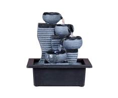 Desktop Brunnen Tischplatte Brunnen Blick auf das Wasser Harz Fließendes Wasser-Brunnen-Innen Desktop-Brunnen-Garten Micro Landschaft Home Office Feng Shui Dekoration Schreibtisch Brunnen