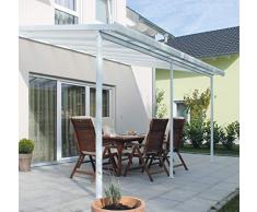 Gutta Terrassenüberdachung Aluminium, weiß, Typ F, 5460 mm breit, 4060 mm tief