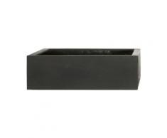 AMEI Stonefiber Pot quadratisch L schwarz (42 x 42 cm, h 13 cm)