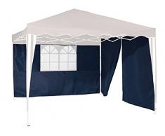Erweiterungsset 2 Pavillon-Seitenwände Seitenteile, 1x inkl. Fenster (Blau)