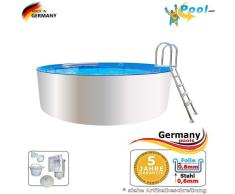Stahlwandpool 4,00 x 1,20 Pool Rundpool 4 m Swimmingpool 4,0 x 1,2 Stahlwandbecken Schwimmbecken Rundbecken rund Pools Gartenpool Aufstellbecken Einbaupool Aufstellpool 400 cm Set