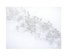 Perlengirlande weiss 5 Stück á 1,3m Tischdeko Hochzeit Taufe Weihnachten