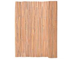vidaXL Bambuszaun Bambusmatte Sichtschutzzaun Sichtschutz Gartenzaun Windschutz Sichtschutzmatte Zaun Balkon Garten Terrasse 125x400cm