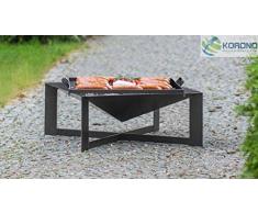 Froschkönig24 Feuerschale mit Grillrost Schwarz