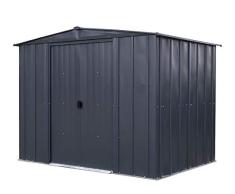 Spacemaker Metallgerätehaus, Metallgerätehaus, Gartenhaus aus Metall 8x6 grau, 253x181 cm