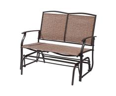 TRI Schwingbank 2er, 2-Sitzer Schaukelbank Gartenbank mit Schaukelfunktion | robust, wetterfest & stabil | 105cm breit, bis 200kg belastbar