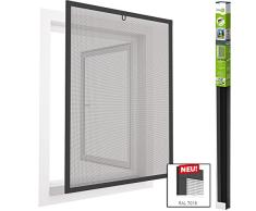 Insektenschutzfenster Alu Fliegengitter Fenster 80 x 100 cm Grau