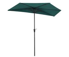 SONGMICS Sonnenschirm, Ø 270 cm, halbrund, Marktschirm, UV- Schutz UPF 50+, Gartenschirm, Terrassenschirm, Balkonschirm, ohne Ständer, für Garten, Balkon und Terrasse, Grün GPU31GN