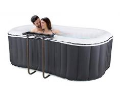 Miweba MSpa Aufblasbarer Whirlpool Outdoor Delight Nest D-NE02 - Oval - 104 Massagedüsen - für 2 Personen - Tüv GS geprüft - Pool aufblasbar