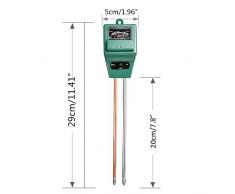 Boden Feuchtigkeit Meter, 3-in-1 Feuchtigkeit Prüfer PH Wert Messgerät Lichtstärke Meter für den Gartenbau, Pflanzen Wachstum, Rasenpflege