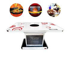 BLLJQ Multifunktionaler Elektrischer Heiztisch, Heizgeräte, Elektro-großgeräte, Electric Hob Für Trockner, Western Dining Table Desks Household Coffee Table,Weiß