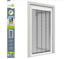 Lamellenvorhang Fliegengitter Türe Fiberglas schwarz 125 x 240 cm