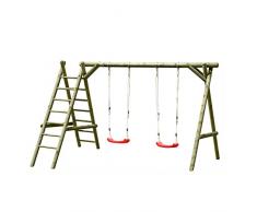 Gartenpirat Schaukelgestell Classic 2.2 Doppelschaukel mit Leiter