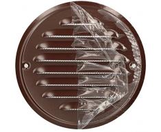 KOTARBAU Lüftungsgitter 130mm Zinkblech Rund Abluftgitter Braun Verschrauben Insektenschutzgitter Belüftungsgitter Entlüftungsgitter Lamellengitter