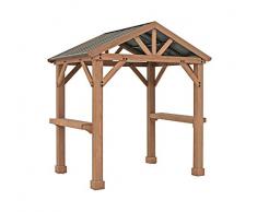 Westmann Holzpavillon 2x2,5 m Laval BBQ Gartenpavillon Grillpavillon Grillunterstand Terrassenüberdachung Grillpavillon 174x245 cm
