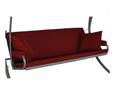 Angerer 42022/207 Elegance Joy Schaukelauflage, 3-Sitzer Design, bordeaux