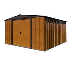 Spacemaker Gerätehaus Gartenhaus Geräteschuppen Woodlake 10x12 Holzoptik, 313x370 cm