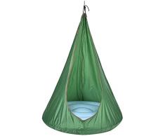 Ccgdgft Durable Startseite Kinderhängestuhl hängend HammockKids Schaukel Pod Bequeme Einhängesitz for Innen und Außen (Color : Green)