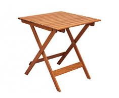 Ambientehome 90476 Gartentisch Bistrotisch Esstisch Klapptisch klappbar Holztisch Massivholz Lotta braun ca. 65x65 cm