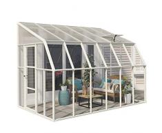 RION Kunststoff Anlehngewächshaus, Tomatenhaus, Wintergarten Sun Room 46 // 384 x 258 x 266 cm // inkl. Dachfenster