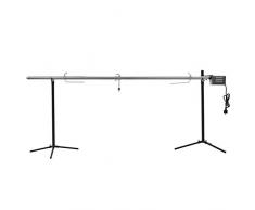 EBTOOLS- Elektrogrill, Automatischer BBQ Grill Universal Grillspieß Edelstahl Spanferkelgrill Lammgrill für Lämmer, kleine Ferkel, Ziegen und Hühner, 207×45×81 cm