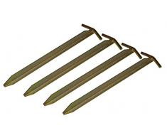 4 St.Campiro® T-Profil Eisen Heringe 30cm Pavillon Zelt Vorzelt Erdnägel Camping