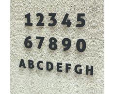 Hausnummer Nr. 4 - Schriftart: Modern - Höhe: 20 - 30 cm - viele Farben wählbar (RAL 7016 anthrazitgrau (anthrazit grau) glänzend, 30 cm)