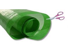 4m breit - DU WÄHLST DIE LÄNGE - Gitterfolie Gewächshausfolie Folie für Gewächshaus Gartenfolie Gartengitterfolie UV-Folie uv beständige Folie 3 Jahre UV Garantie grün transparent/durchsichtig