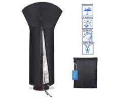 Vordas Abdeckhaube für Heizpilz 226x85x48 cm, Schutzhülle für Heizpilz Abdeckung Abdeckhaube für Terrassenstrahler, Schwarz