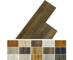 STILISTA Vinyl Laminat Dielen, 15 Dekors wählbar, 5,07m² oder 20m², rutschfest, wasserfest, schwer entflammbar - 5,07m² Bergkiefer braun