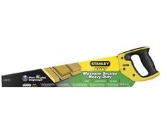 Stanley JetCut Handsäge grob (550 mm Länge, 7 Zähne/Inch, Bi-Material, Hardpoint-Verzahnung, 45°/90°-Anschlag) 2-15-289