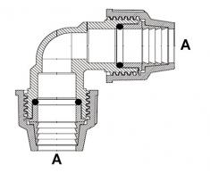 Cornat Bewässerungssystem Winkel PE-Rohr, Ø 25 mm, Polypropylen, für Kaltwasser