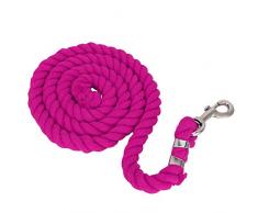 Pssopp Pferdezügel Reiten Seil Kordelzügel aus Baumwolle Geflecht Polyester Pferd Seil natürliche Pferdetraining Linie 2m Reiten Führstrick(Rosenrot)