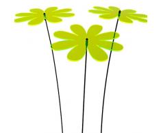 SUNPLAY Sonnenfänger Gänseblümchen in GRÜN, 3 Stück zu je 20 cm Durchmesser im Set + 70 cm Schwingstäbe