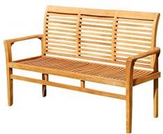 ASS Teak Design Gartenbank 150cm Parkbank Sitzbank 3-Sitzer Bank Gartenmöbel Holz sehr robust Modell: JAV-Alpen von