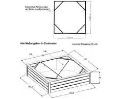 Terrassenteich 150x150cm 4 Pflanzzonen Hochteich Teich