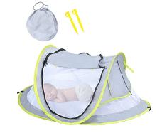 HUSAN Baby Reisezelt, Babyzelt Tragbares Pop Up Baby Strandzelt UPF 50 +, Moskitonetz Sonnenschirm Zelt Strand Krippe
