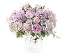 KIRIFLY Künstliche Blumen,Unechte Blumen Deko Künstlich Pfingstrose Gefälschte Seide Hortensien Dekoration Plastik Nelken Blumenarrangements Hochzeit Blumenstrauß Seidenblumen Tisch-Mittelstücke(Lila)